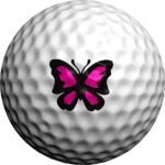 golfdotz pink butterfly golf ball markers
