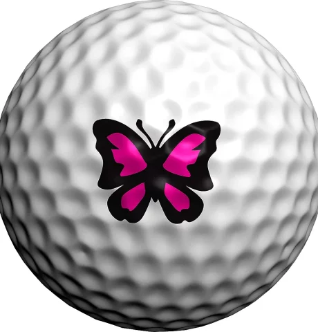 golfdotz pink butterfly golf ball markers